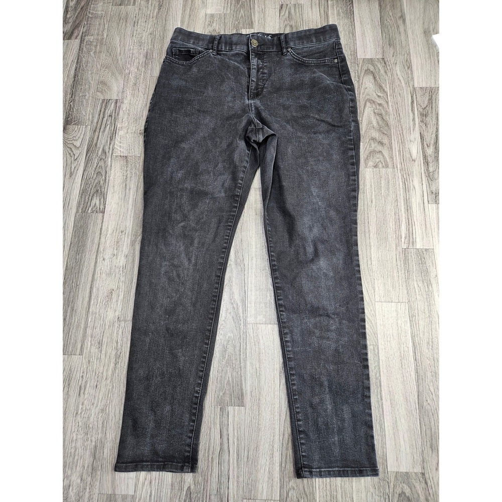 Gloria Vanderbilt Curvy Jeans Womens 14 Black All Around Slimming Straight Leg